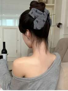 1pc Glamorous Butterfly Clip With Sparkling Rhinestones, Sheer Mesh Decor, High-End Elegant Hair Accessory For Casual, Party, Work, Vacation, Suitable For Various Outfits Summer, Claw Clip Fall Winter Hair Clip Hair Accessories For Women Bows