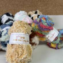 3 Groups Of 50g, Total 150G Faux Fur Yarn [1387] Feather Yarn Thread Skeins, Suitable For Weaving Hats, Scarves, Home Products, 100% Polyester, Approx. 32m/34 Yards Per Skein