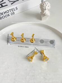 Accesorios de decoración de uñas - 1 set incluye: 1 base transparente acrílica larga, 5 puntas de práctica de uñas de resina de colores aurora, herramienta de práctica de arte de uñas, accesorios de fotografía de arte de uñas, accesorios de lujo coreanos