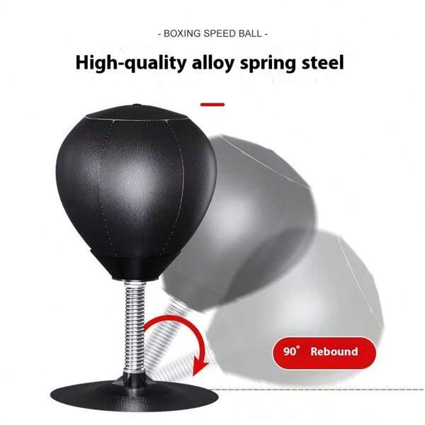 1 pieza Equipo de entrenamiento de bola de reacción de velocidad de boxeo de escritorio, utilizado para liberar y aliviar el estrés, objetivo de reacción con ventosa para el hogar, alivio del estrés con amortiguación de impactos