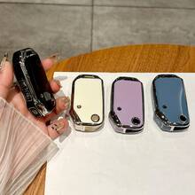 适用于起亚的 TPU 智能钥匙扣盖，带 3 键翻转遥控器 - 锁定/解锁、后备箱开启、紧急警报、防盗保护、人体工程学手柄，兼容起亚 Sportage R（2018-2019 年）、Stinger GT、Sorento、Cerato、Forte - 耐用的汽车钥匙壳，带一键启动按钮，耐刮擦和防撞，精确的按钮布局，安全贴合，时尚的设计，易于使用，适合起亚车型，透明智能汽车钥匙扣 - Kia 附3鍵翻蓋遙控器 - 查看 4