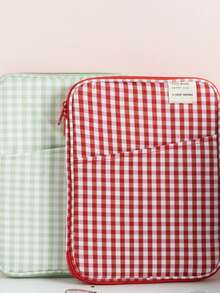 Koreanischer Stil Livework Karomuster iPad Tablet Hülle, passend für 11" & 13" Laptop Hülle, Laptoptasche, Laptophülle, Laptopcover für Reisen, wasserdicht, tragbar für Herren Laptoptaschen