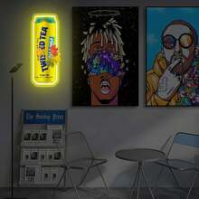 Twsted Tea Inspired Neon Sign For Wall Decor, Yellow Half & Half LED Drinks Light With Dimmable USB Switch, Fun Bar Sign For Man Cave, Pub, Game Room - Multi-color light - View 5