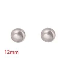 1Pair Flat Large Faux Pearl Stud Earrings High Glossy Hypoallergenic Earring Jewelry Gifts For Women Girls - White - View 7