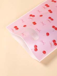 10/25/50 piezas Bolsas de regalo con estampado de lazo de cereza, bolsas de embalaje de regalo, bolsas de tela, bolsas de regalo con patrones diferentes en el frente y la parte trasera, bolsas de almacenamiento, bolsas de fiesta de color rosa con lazo, decoraciones de cumpleaños rosa, suministros de boda, obsequios para despedida de soltera, decoraciones para baby shower, suministros para fiesta de revelación de género, decoraciones de cumpleaños con lazo, decoraciones con lazo rosa, suministros para fiestas festivas - Multicolor - Ver 7