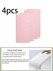 3D立体压纹自粘XPE泡沫墙纸，防水防潮仿皮纹理，床头防撞软垫墙贴，可重复使用和裁剪，适用于卧室和客厅墙面装饰，隔音加厚墙面 - 彩色 - 查看 17