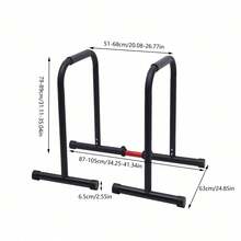 Futchoy Portable Calisthenics Dip Station Single Double Bars Body Equipment Home Office - Black - View 2