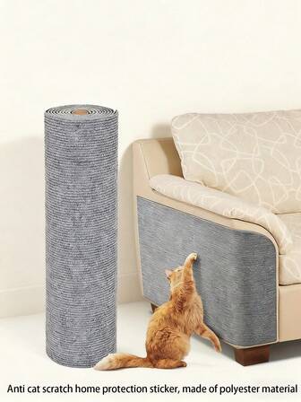 1 pièce Tapis à gratter pour chat auto-adhésif pour murs, tapis, canapés et protection des meubles, convient pour les poteaux à gratter pour chat. Tapis à gratter pour chat auto-adhésif, protecteur de tapis, de canapé et de meubles, jouet à gratter pour animaux de compagnie, entraîneur à gratter pour chat, planche à gratter pour chat auto-adhésive