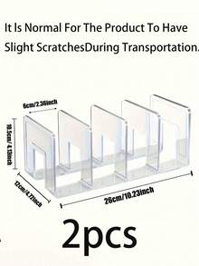 1/2 pezzi Divisori per borse e borsette, borse trasparenti per armadio, ripiani rimovibili per armadio, divisori pratici per libri, adatti per armadio, bagno, ufficio, organizzatore a L, scaffali di stoccaggio, organizzatore salvaspazio per casa, dormitorio, ufficio