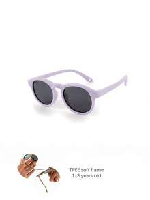 1 件儿童时尚眼镜，时尚轻便 TPEE 抗冲击男女休闲椭圆形时尚眼镜，适合 1-3 岁儿童的新款