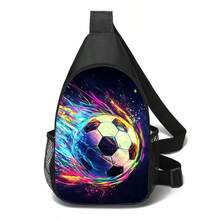 Crossbody Bag, Astronaut'Style For Your Kids,Chest Pocket Sport Bag In Colourful,Festive Astronaut Printed - Casual Style Shoulder Bag, Polyester Material