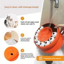 Zwei Farben stehen zur Auswahl: Neue Katzen-Selbstunterhaltung und Langeweile Slow Food Geschirr, Katzennäpfe, Bildungsnapf, Futternapf für Haustiere und Fütterungsschalen