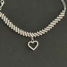 1 时尚个性化不对称水钻镶嵌脚链