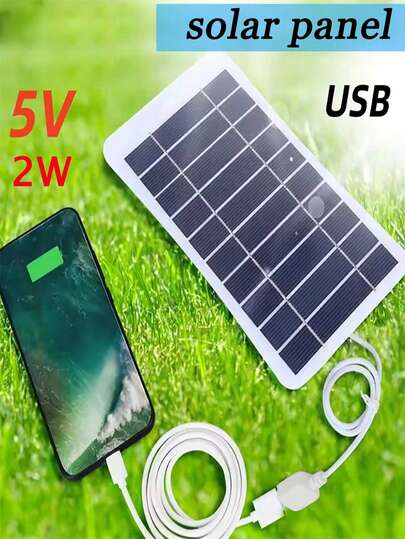 Type-C Solar Charger Set - Portable Flexible Mini Panel, Lightweight And Foldable, High Efficiency Conversion, Fast Charging, Suitable For Phones, Power Banks, And Vehicle Devices, Essential For Camping, Hiking, And Outdoor Emergencies