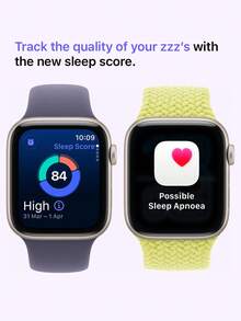 Apple Watch SE 3 GPS 智能手表推出睡眠评分 | 全新腕式温度感应 | 享受全天 18 小时电池续航 | 玻璃材质抗裂性能提升 4 倍 | 碰撞检测和跌倒检测等安全功能，随时随地寻求帮助 - 星光色 - 查看 3