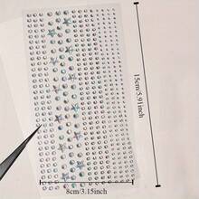 Charming Star-Shaped Rhinestone Face And Eye Makeup Set - Sparkling Multi-Pattern Laser Diamond Stick For Dazzling Stage Looks - 9系列2-7四拼雷射星鑽貼紙 - 查看 2