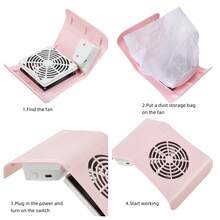 Nail Duster Collector, Nail Dust Collector For Acrylic Nails, Nail Dust Fan Nail Cleaner For Manicure - Nail Vacuum Cleaner Powerful Dust Extractor With Nail Arm Rest Pad