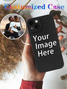 1pc Customized DIY Black, White, Couple Commemorative Photo Soft Phone Case, Full Protection Anti-Drop Personalized Selfie Photo Phone Case Suitable For IPhone 11, 12, 13, 14, 15, 16 Pro Max, A14, A15, A16, A55, A54, A53, S24 Ultra, S23 Ultra, S25 Ultra, OPPO, Transsion, Etc.