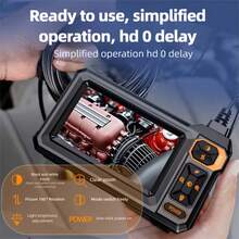 4.3" LCD Screen Endoscope Camera With Light, 16.5ft Flexible Snake Camera, USB Rechargeable, Ideal For DIY Home And Factory Inspection, 1080P HD Endoscope Camera