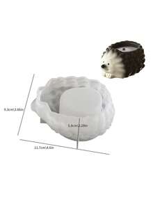 Moule en silicone mignon en forme de hérisson, support de bougie, moule en béton pour la décoration et le rangement faits maison