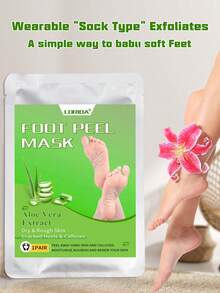Foot Peeling Mask (6 Pack) Exfoliant For Peeling Off Calluses, Natural Exfoliator For Dry Dead Skin, Callus, Repair Rough Heels Soft Smooth Touch