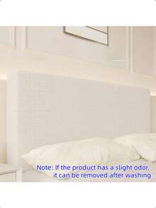 1 pieza, Protector de cabecera de cama de terciopelo jacquard, elástico y a prueba de polvo. La tela es elástica y adecuada para altura de cabeceras de 60-70 cm, suave y amigable con la piel, accesorio para dormitorio