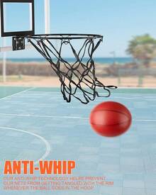'XXXYYY Red de Baloncesto de Repuesto 8 Bucles [2 Paquetes], Color Vibrante, para Paredes de Puertas/Comedores Interiores Aro de 8''-10.25''' PLQ1 - Negro - - Ver 6