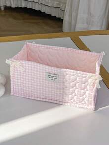 1 chiếc giỏ đựng đồ dễ thương với nơ ren 3D trang trí, giỏ đựng đồ dùng để bàn đựng mỹ phẩm, cọ trang điểm, sản phẩm chăm sóc da, vật dụng trang trí bàn làm việc, hộp đựng mỹ phẩm, giỏ dã ngoại di động, quà tặng ngày Valentine, đồ dùng phòng tắm, vật dụng cần thiết cho năm học mới. - Nhiều màu - Xem 14