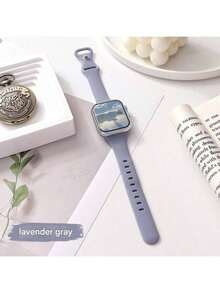 纤细腰身蝴蝶扣硅胶表带，兼容 Apple，适合手表运动臂带 38 毫米 40 毫米 41 毫米 42 毫米 44 毫米 45 毫米 49 毫米 46 毫米，适合手表 Uhr Serie11 10 9 Ultra 8 7 6 5 4 3 2 1 SE 女士硅胶臂带