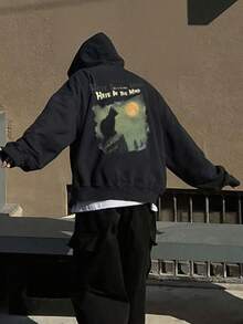 Men's Casual Printed Drawstring Hoodie Sweatshirt, Fall/Winter