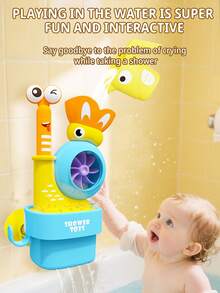 1 套儿童蜗牛沐浴玩具，喷水，花朵绽放，云朵旋转，婴儿浴缸淋浴喷水玩具，适合男孩和女孩
