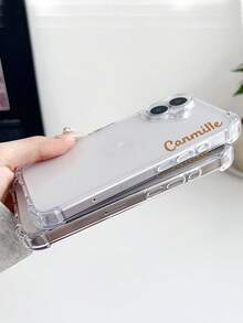 1 chiếc ốp lưng điện thoại trong suốt, chống sốc, có thể tùy chỉnh chữ ký, tương thích với iPhone 11/12/13/14/15/16/16pro/16plus/16promax/17/1pro/17promax/17air, Pixel 9A/S24/S25ultra/S25plus/S25edge/A17/A07, Moto G85, Infinix Hot 50 Pro+, thích hợp làm quà tặng hàng ngày cho bạn bè. - Trong sáng - Xem 5