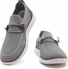 Mens Slip On Loafers Boat Shoes Non Slip Walking Shoes Running Shoes Fashion Sneakers For Men Comfort Lightweight Breathable Casual Office Shoes-20256688 - 淺灰色 - 查看 11