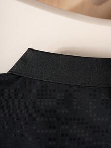 男童和幼儿撞色短袖 Polo 衫 - 黑色 - 查看 4