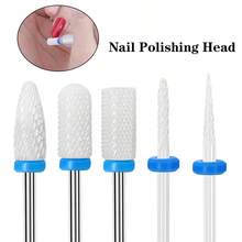 5pcs Blue Ceramic Nail Drill Bit Set, 3/32" Shank Diameter, Electric Nail File Kit, Suitable For Nail & Foot Care, Gel Manicure Polishing, Callus Removal And Other Nail Salon Tools - Multicolor - View 9