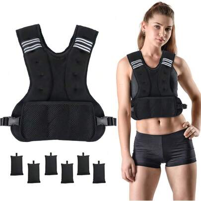 Shoze Weighted Vest Adjustable Weight Vest For Men And Women Iron Sand Weight Vests For Running Training Calisthenics Jogging Walking Gym Strength Training