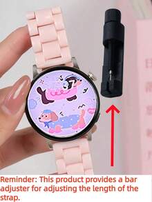 可爱糖果色亚克力表带，兼容三星 Galaxy Watch 7/6/5/4/5 Pro；女士夏季彩虹树脂手链，适合 40/43/44/45/47 毫米表盘，20 毫米/22 毫米表带宽度