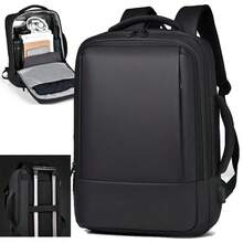 Men's Backpack, Work Bag, Men's And Women's Bag With Expandable Capacity, Waterproof Function - màu đen - Xem 1
