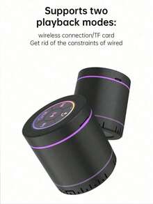 Wireless 5.0 Stereo Wireless Speaker - Portable Compact Speaker System, -C, Suitable For Outdoor/Indoor Parties, Camping, Beach - Compatible With Smartphones/Tablets (Red/Black/Yellow), Portable Speaker With RGB Lights