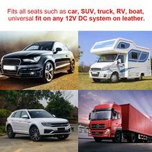 2 件 12V 碳纤维加热垫，高/低温控制开关，汽车座椅加热器套件，适用于 2 个座椅，冬季保暖 - 白色 - 查看 9