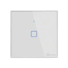 T2UK1C,SONOFF Smart Light Switch, WiFi Smart Touch Switch Smart Wall Light Switch Works With Alexa , APP Remote Control & 433MHz RF Control, Neutral Wire Required, White, 1 Gang, APP Remote Control,Timing Fuction,Smart Scene,Smart Home Control,Smart Home, Intelligent Control. - White - View 1