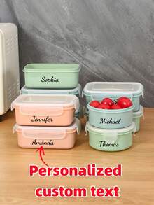 Customized 2026 New Mini Fridge Lunch Box, Kitchen Bento Box, Plastic Storage Container, Rectangular Sealed Box, Back To School - Multicolor - View 2