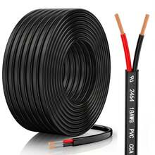 1PC 18 AWG 0.82mm² Wire PVC Cord 18 Gauge Wire 2 Conductor Electrical Wire, 12V/24V DC Low Voltage/Copper-Clad Aluminum(CCA) 2 Wire For Automotive Wire LED Strips Lamp Lighting Marine (5M/9.2M/15.3M/30.5M/45.8M)
