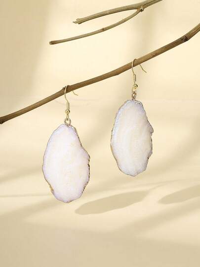 1 Pair Artificial Opal Imitation Vintage Crystal Earrings
