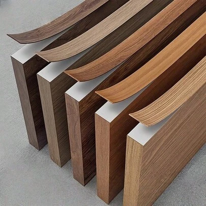 1 Roll 3 Meters/118.11in Realistic Wood Grain Peel And Stick Wallpaper, Self-Adhesive Wood Grain Tape, Self-Adhesive PVC Edge Banding, Suitable For Cabinets, Furniture, Frames - Hides Edges