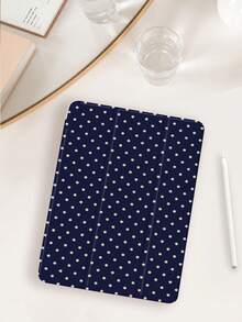 1 件海军蓝波尔卡圆点图案扁平保护壳，适用于 iPad 10.2 英寸 / iPad Pro 11 英寸 2020/2021、iPad (A16) 11 英寸第 11 代 2025、iPad 9/10 代、iPad Air 4th 10.9、Galaxy Tab S6 Lite 10.4 英寸，防摔，带铅笔槽，支持睡眠/唤醒，万圣节送给朋友和家人的浪漫礼物 - 彩色 - 查看 2