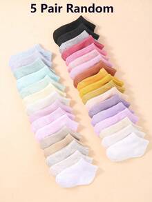 10/20/30 - Pair Random Color Set Of Unisex Baby Boat Socks.Simple And Casual Short Socks, Suitable For Toddlers As Learning - To - Walk Socks. These Socks Are Suitable For Both Baby Boys And Girls Aged 0 - 3.