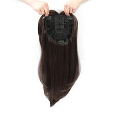 Pieza de cabello postizo invisible para mujer - Cabello sintético liso para un aspecto talla grande lleno y talla grande grueso - Perfecto para todo tipo de cabello, cubrir canas, aumentar el volumen del cabello