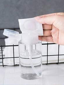 150ml/200ml/300ml Botella dispensadora de arte de uñas, Recipiente de almacenamiento de líquido limpiador y removedor de esmalte de uñas con alcohol, Botella vacía de gran capacidad para desmaquillante, Botella de bomba transparente, Reutilizable, Removedor de esmalte de uñas, Dispensador de bomba, Recipiente de acetona cosmética vacío, Botella de viaje, Artículo esencial para dormitorio y baño