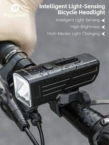 WEST BIKING Smart Bike Lights - Automatic Sensing Night Riding Bike Headlights | 400 Lumens Ultra Bright USB Rechargeable Headlights | Weather-Proof Mountain Bike Lights